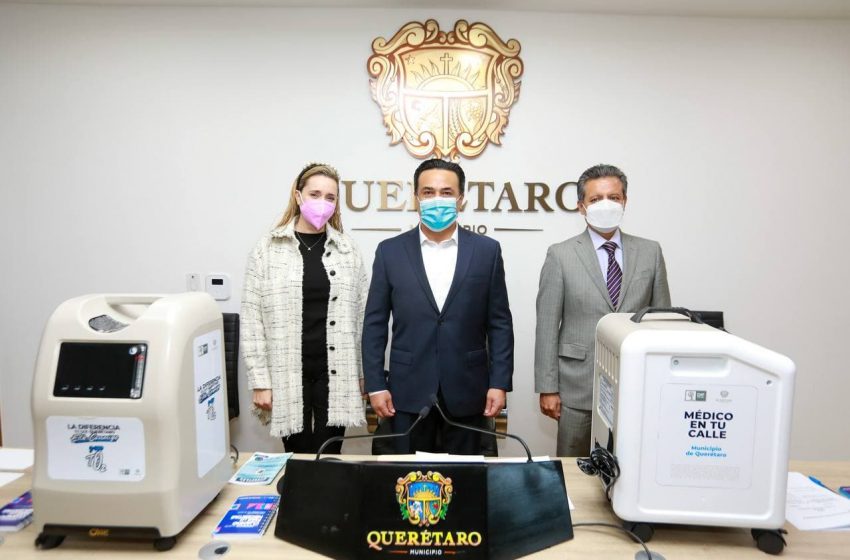  En trabajo conjunto con Seseq, municipio de Querétaro adquiere concentradores de oxígeno