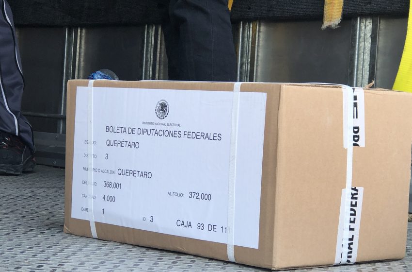  Llegan a Querétaro un millón 882 mil 664 boletas para la elección federal este 6 de junio