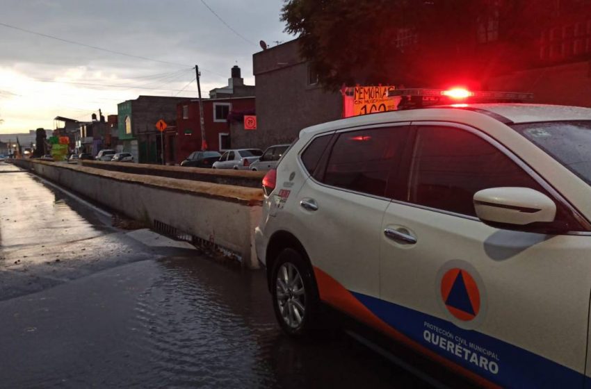  Lluvias generan daños en siete viviendas de la Capital queretana