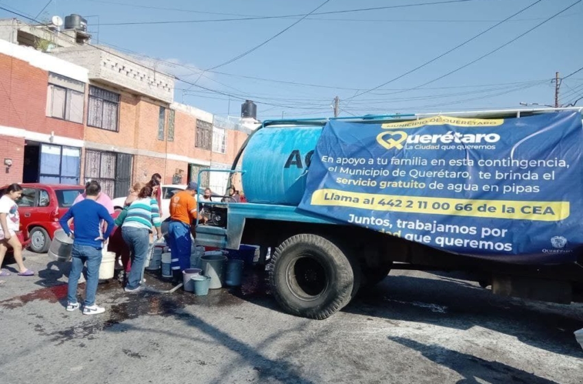  Refuerza Municipio de Querétaro reparto de agua 