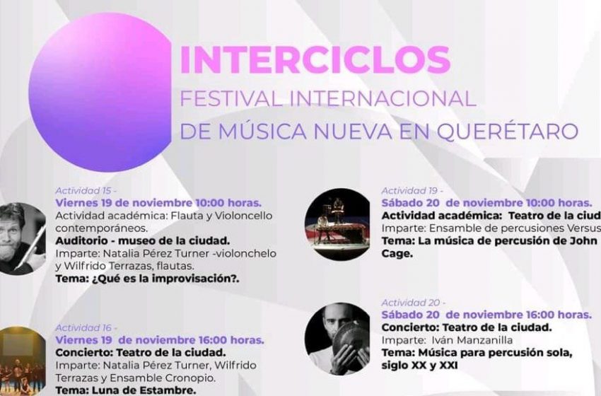  Interciclos invita al III Festival Internacional de Música Nueva