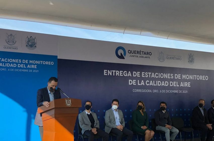  Entregan Kuri y Roberto Sosa la Estación de Monitoreo de Calidad del Aire en Corregidora