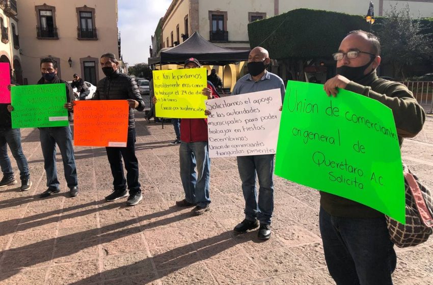  Tianguistas de Querétaro piden que los dejen operar el 24 de diciembre y el 05 de enero