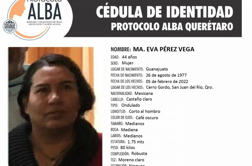  Activan protocolo Alba para mujer extraviada el 6 febrero