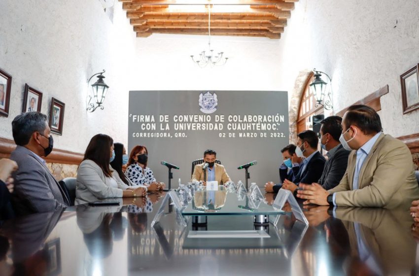  Municipio de Corregidora y Universidad Cuauhtémoc firman convenio de colaboración