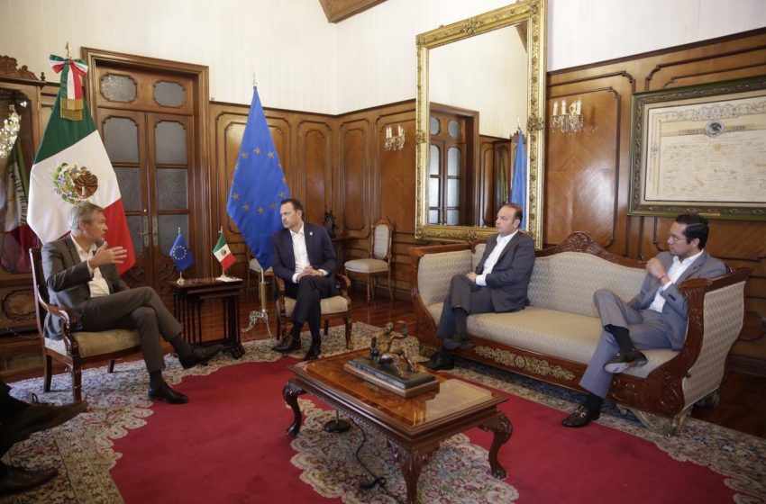  Se reúne Mauricio Kuri con embajador de la Unión Europea