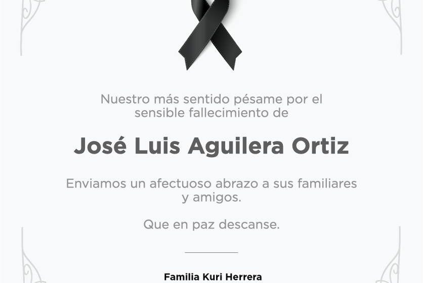  Externa Kuri pésame a familiares de José Luis Aguilera Ortiz