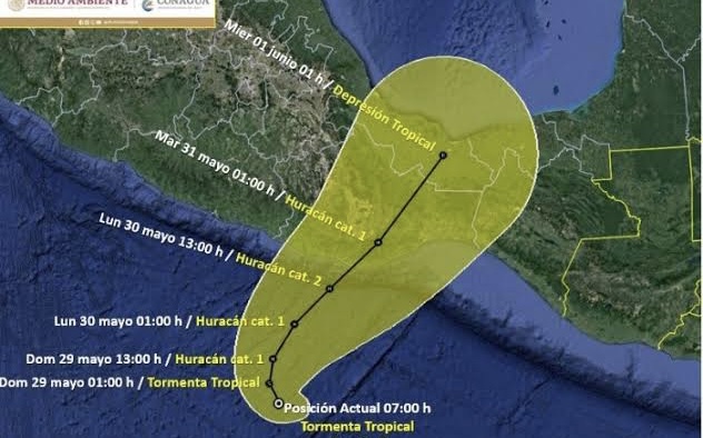  El huracán “Ágatha” impactará Oaxaca en las próximas horas