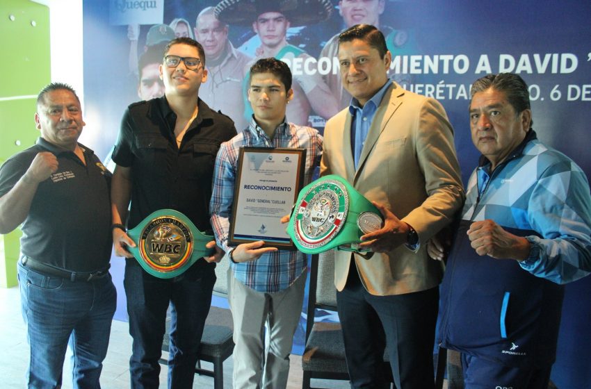  Reconocen trayectoria del boxeador David “General” Cuellar