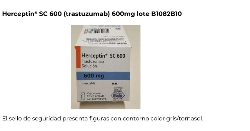  Emite Cofepris actualización de la Alerta Sanitaria sobre la falsificación del producto Herceptin