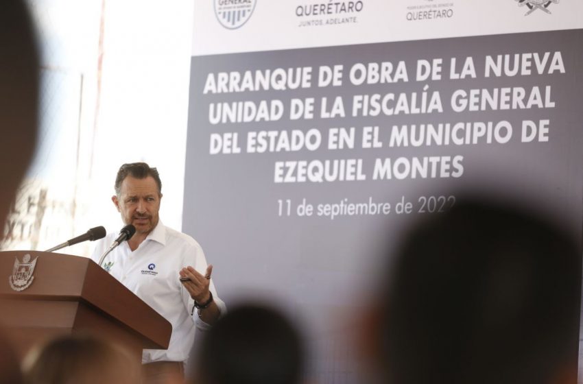  Asiste Gobernador al arranque de obra de la nueva Unidad de Fiscalía en Ezequiel Montes