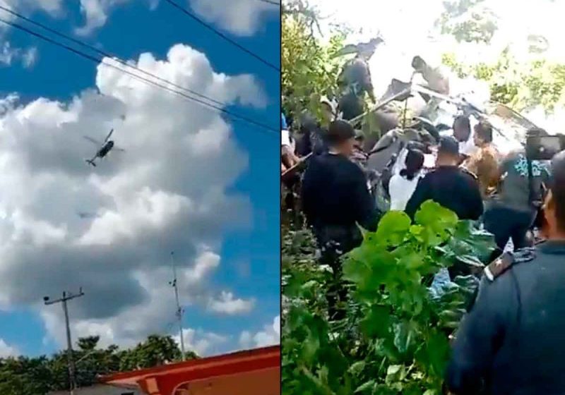  Mueren tres al desplomarse helicóptero de la Semar en Tabasco