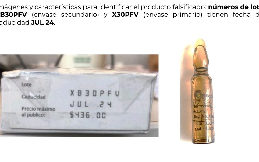  Emite Cofepris alerta sanitaria por falsificación de PRIMOTESTÓN Depot