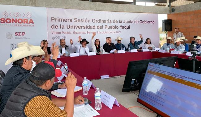  Instalan Junta de Gobierno de la Universidad del Pueblo Yaqui