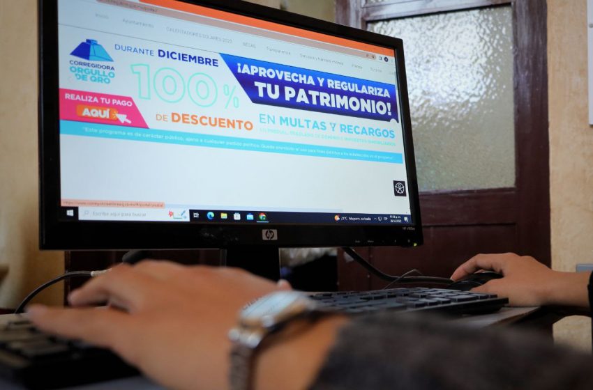  Aplicará Municipio de Corregidora descuento del 20% en pago predial por medios digitales