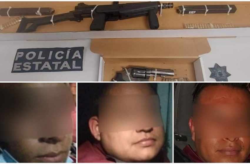  Detienen a tres sujetos con armas de fuego en la colonia Villas del Sol