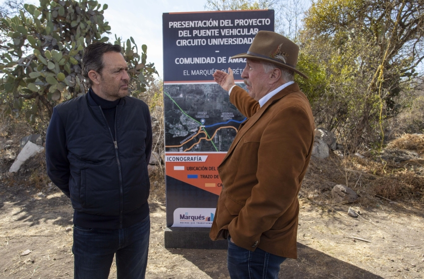  Municipio de El Marqués presenta proyectos de infraestructura vial al gobernador