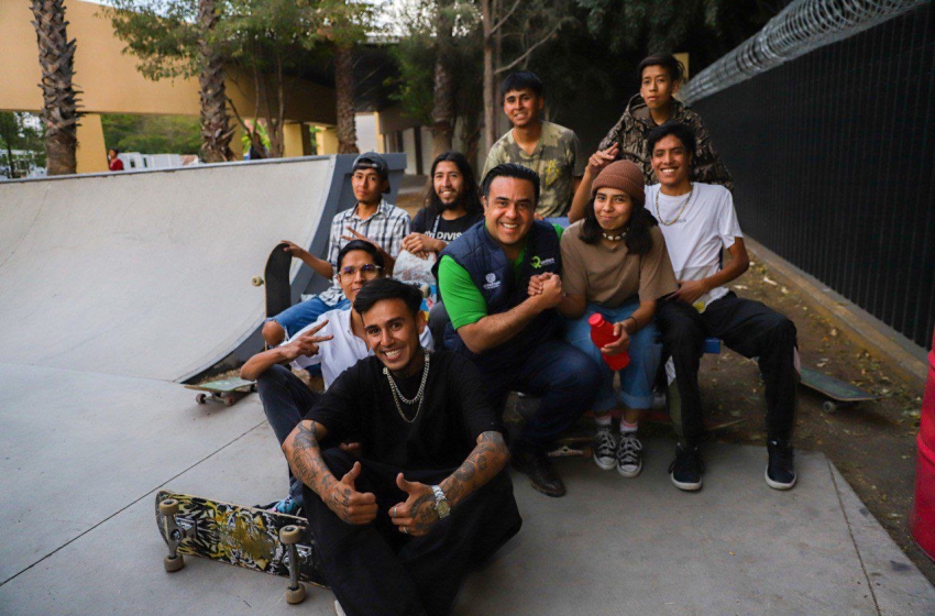  Supervisa Luis Nava el nuevo Skate Park en los Alcanfores Sur