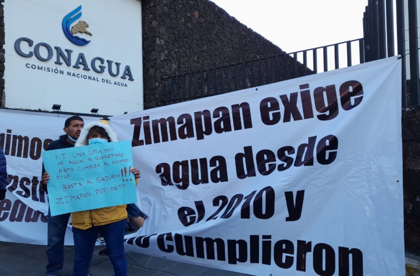  Habitantes de Zimapán se manifiestan en Conagua contra la construcción del Acueducto III