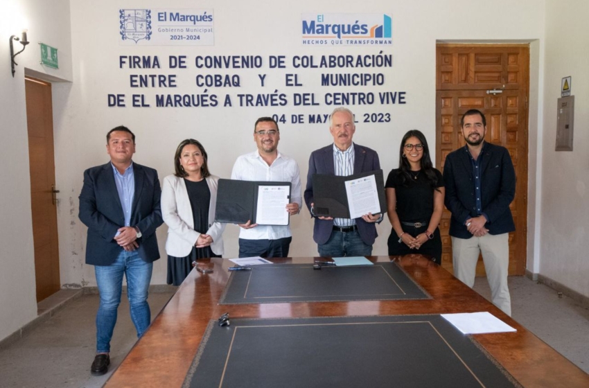  COBAQ y El Marqués firman convenio para prevención de adicciones