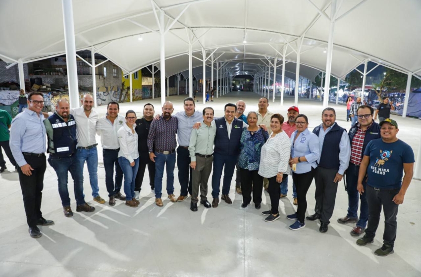  Luis Nava supervisa lonaria y obras de rehabilitación en el Parque de Sombrerete