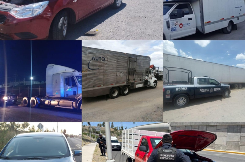  Recuperan siete vehículos robados, en seis municipios