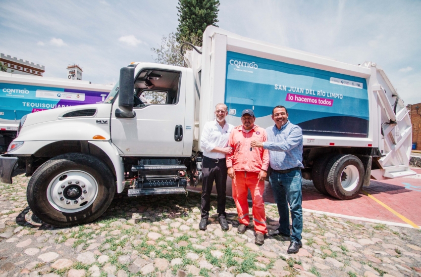  Entregan camiones recolectores a municipios de Querétaro