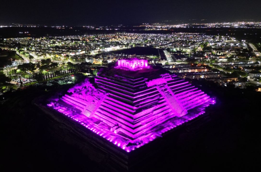  Iluminarán la Pirámide del Pueblito de color rosa por el Día Internacional de la lucha contra el cáncer de mama