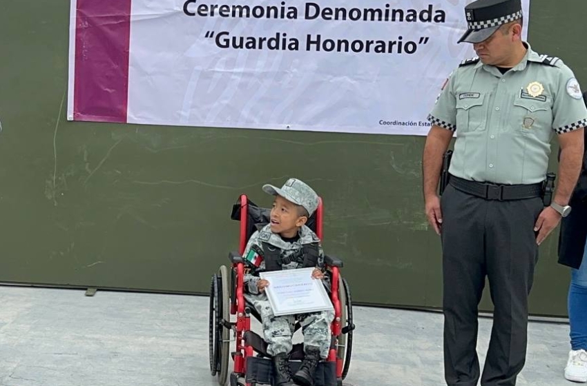  Guardia Nacional en Querétaro entrega reconocimiento al estudiante Hugo Suárez