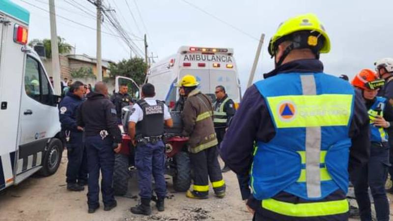  Material pirotécnico explota y deja cuatro heridos en Santa Rosa Jáuregui