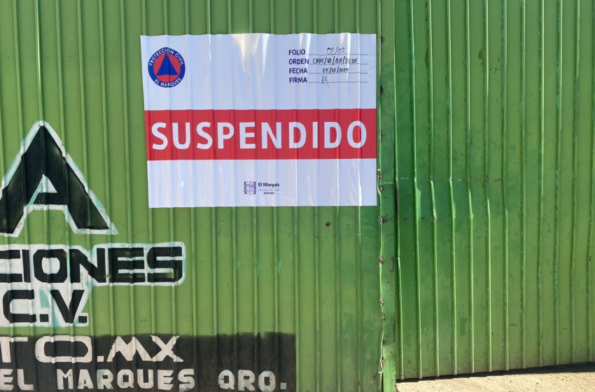  Suspenden empresa en La Noria en El Marqués