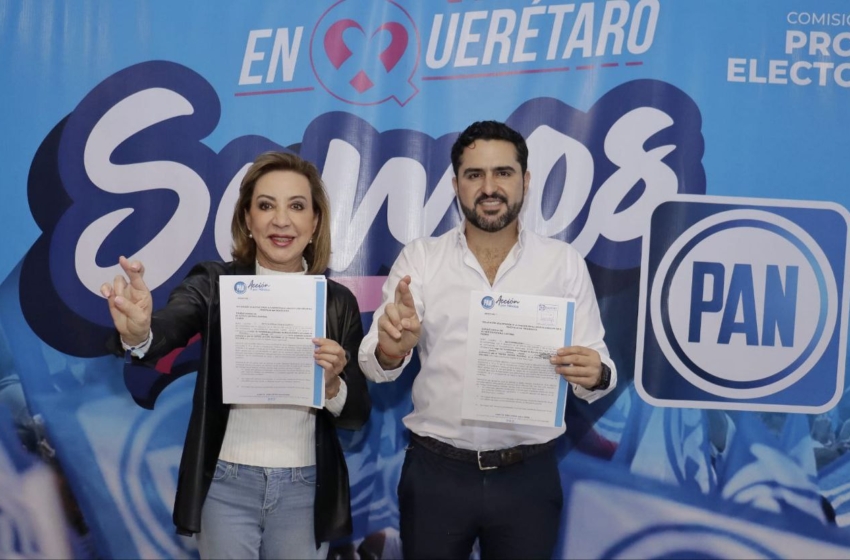  Murguía y Dorantes entregan documentación para contender por el Senado