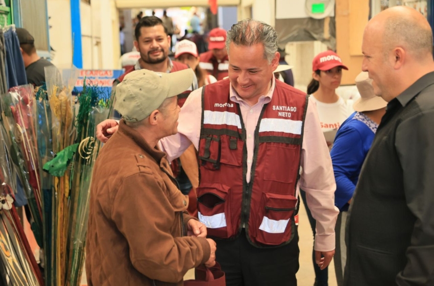  Santiago Nieto visitó el Mercado 4 de marzo de Lomas de Casa Blanca