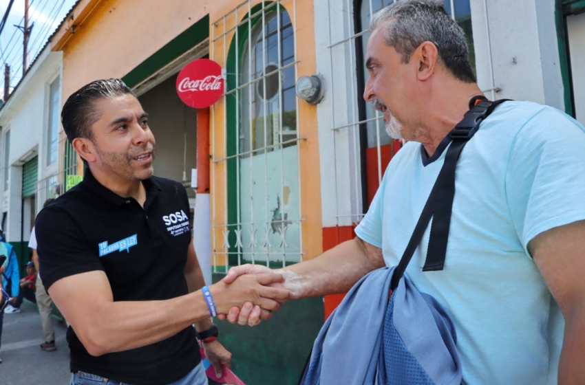  Roberto Sosa recorre calles de la capital para dar a conocer su propuesta