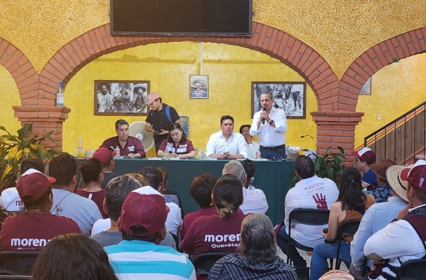  Candidato de Morena se reúnen con ejidatarios de varias localidades de Santa Rosa Jáuregui