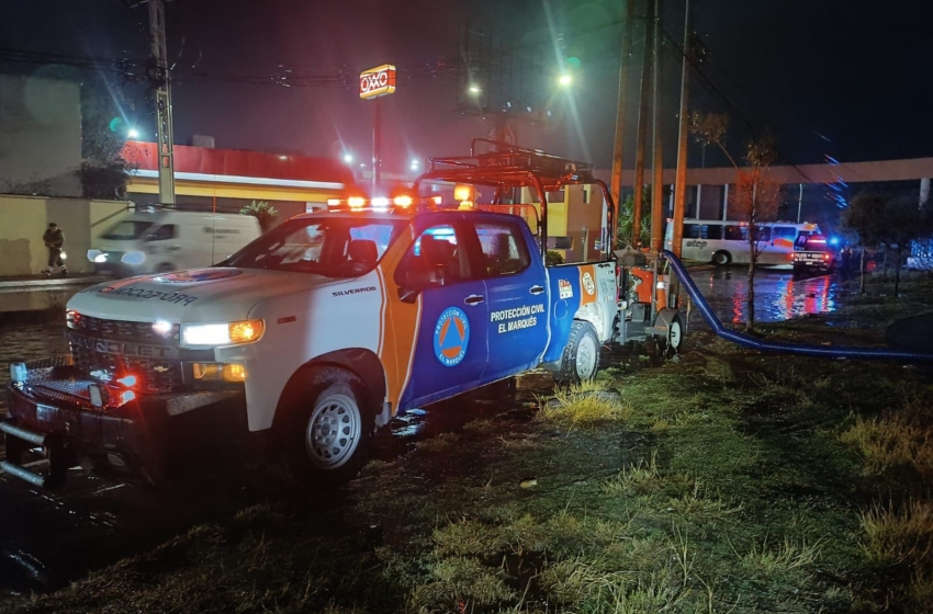  Se atienden afectaciones por lluvia en El Marqués