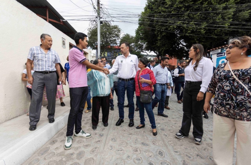  Entrega Mauricio Kuri mejora de calles en la colonia El Marqués