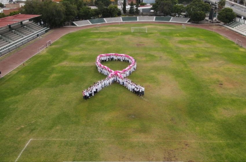  Crean lazo rosa en el IMSS para concientizar sobre el cáncer de mama