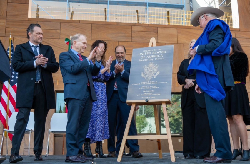  Gobernador Mauricio Kuri asiste a develación de placa en la nueva Embajada de EE.UU. en México