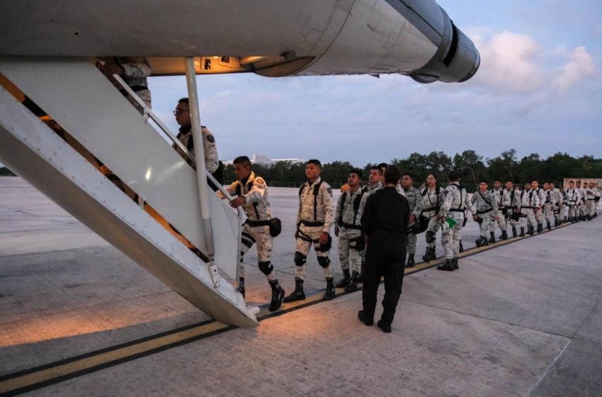  Aviones militares trasladan efectivos para reforzar la frontera norte