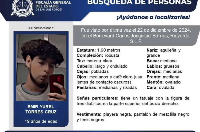  Encuentran al queretano Emir Yurel Torres Cruz en fosa clandestina de San Luis Potosí