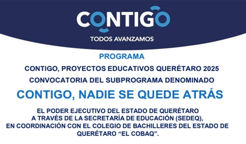 Abren convocatoria del programa “Que Nadie se Quede Atrás” 2025 en Querétaro