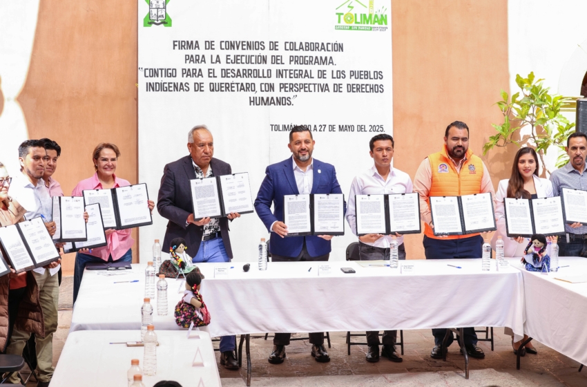 Firman autoridades convenios en beneficio de pueblos originarios