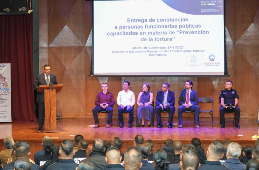  Funcionarios públicos concluyen capacitación en materia de prevención de tortura