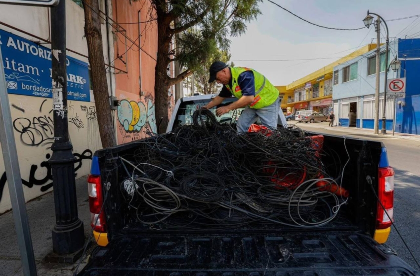  Se ha retirado un total de 9.8 toneladas de cable en desuso: Pedro Ángeles