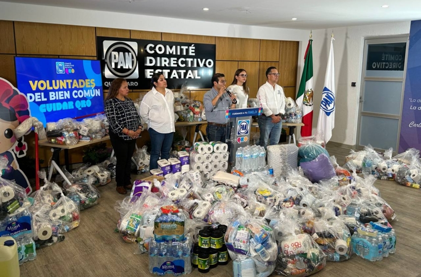  PAN reúne apoyos y víveres para más de 200 familias damnificadas por lluvias