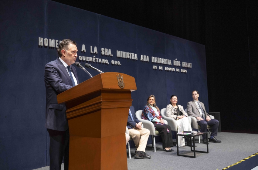  Reconoce Gobernador a la Ministra Ana Margarita Ríos Farjat