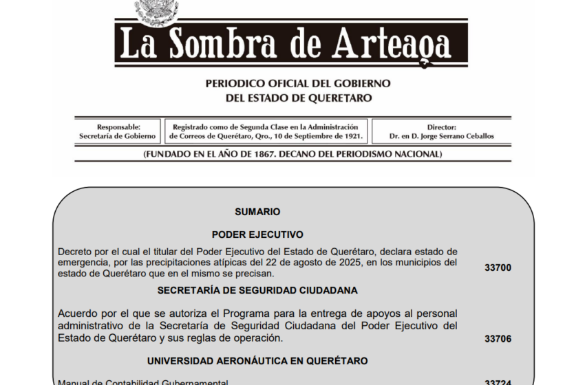  Decretan estado de emergencia en Querétaro tras las lluvias