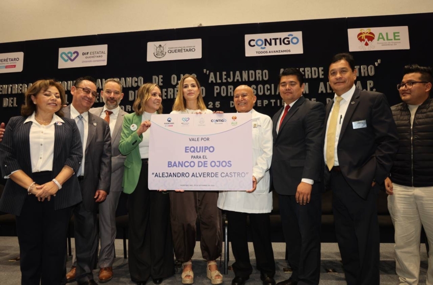  Car Herrera atestigua entrega de equipo para fortalecer el Banco de Ojos en Querétaro