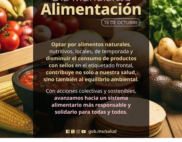  SESA promueve hábitos saludables y sostenibles en conmemoración del Día Mundial de la Alimentación